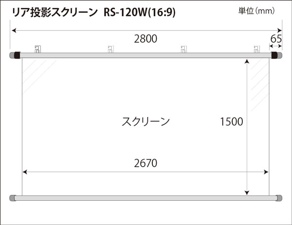 RS-120W - プロジェクタースクリーン販売専門店｜ファーストスクリーン